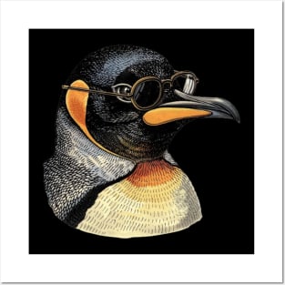 Cool King Penguin: The Glasses-Wearing Monarch Tee Posters and Art